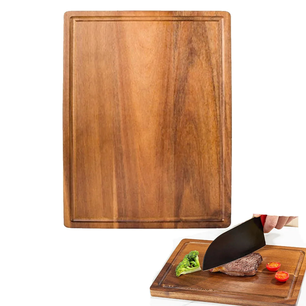 Wood Cutting Boards Wooden Charcuterie Board Double Sided Meat Vegetables Boards Pizza Bread Serving Board Kitchen Accessories