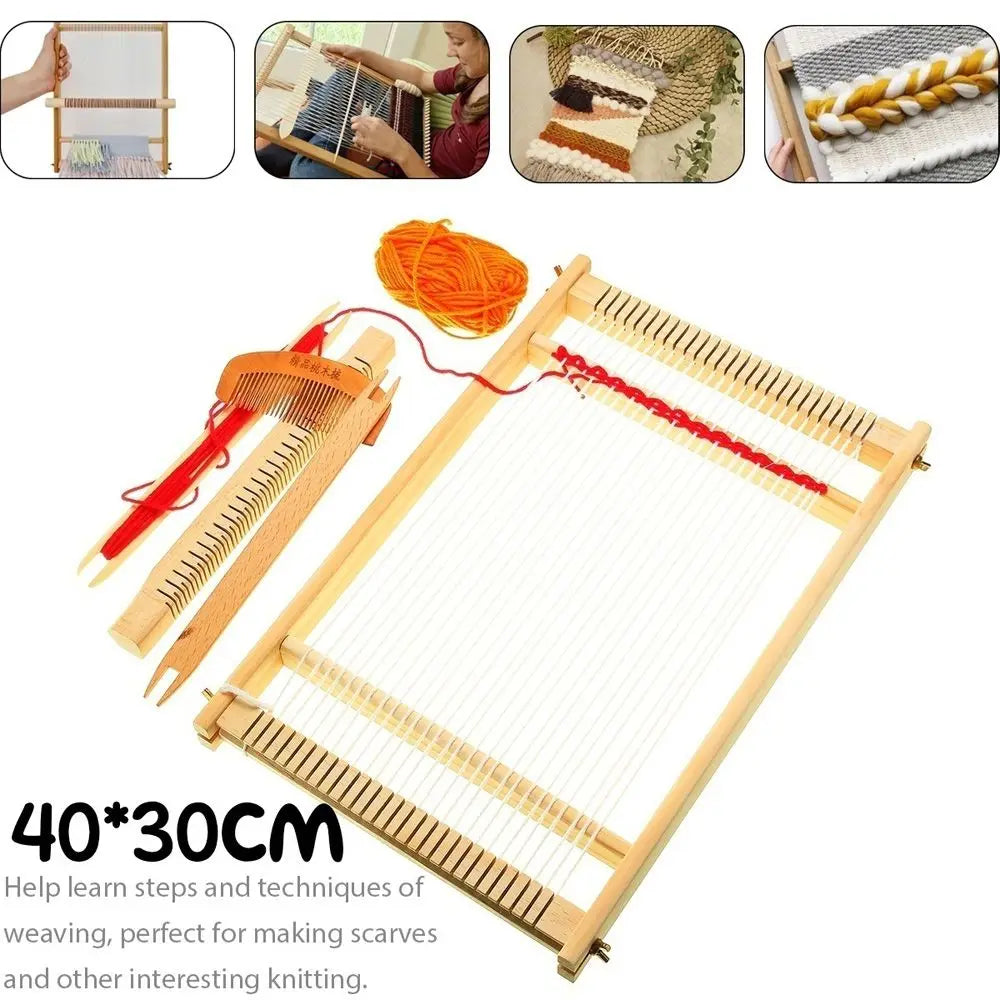 Wooden Durable For Children  Girl Craft Household DIY Knitted  Weaving Loom Knitting Machine Handcraft