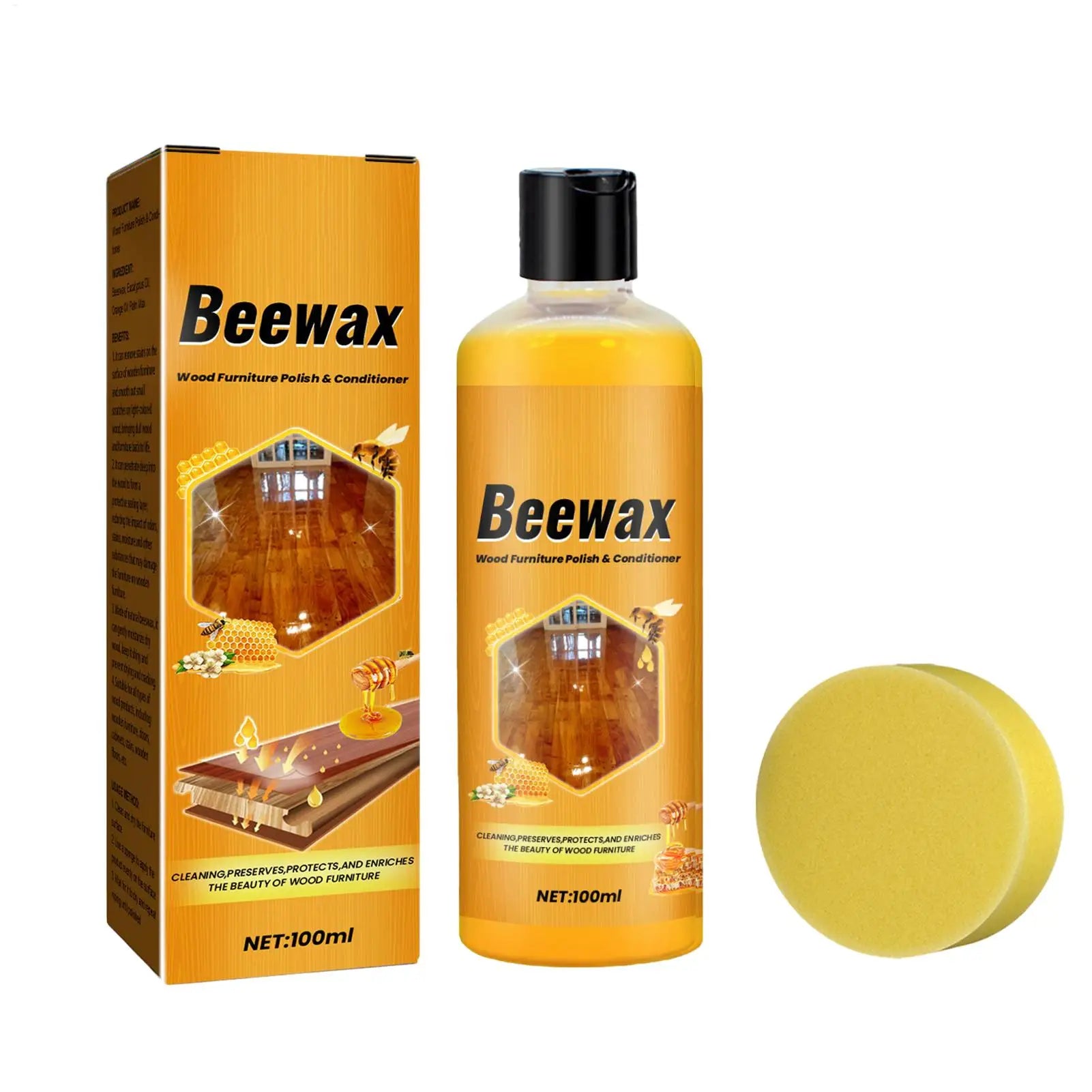 Wood Wax Oil Furniture Coloring Special Polishing Wax Natural Beeswax Floor Wax Brightening Polishing Solid Wax Wood Care Wax