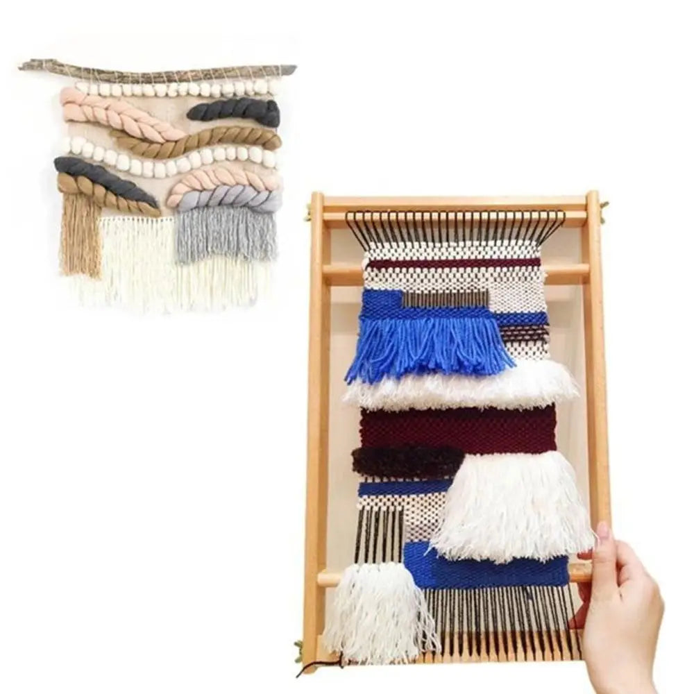 Wooden Durable For Children  Girl Craft Household DIY Knitted  Weaving Loom Knitting Machine Handcraft
