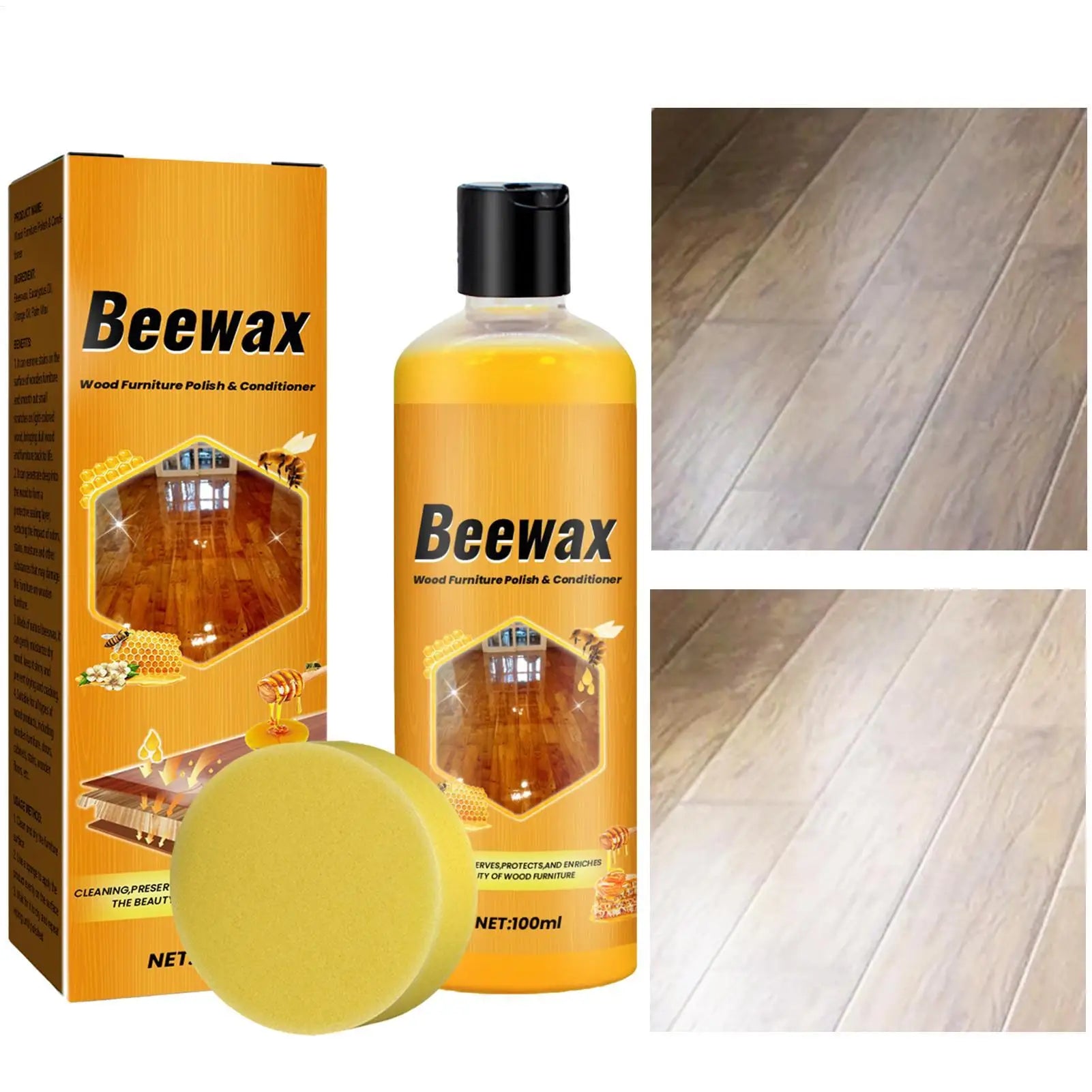 Wood Wax Oil Furniture Coloring Special Polishing Wax Natural Beeswax Floor Wax Brightening Polishing Solid Wax Wood Care Wax