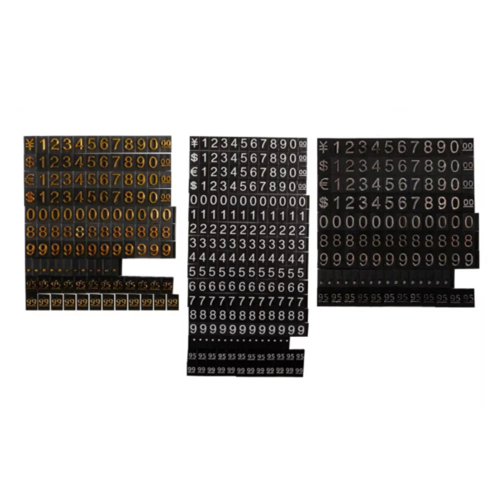Wood Adjustable Number Letter Price Label Commodity, Wine, Tea, Beauty Products Display Plate Price Cube Tags