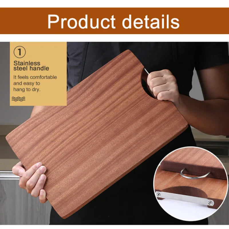 Household Wholewood Kitchen Cutting Board Does Not Crack and Antibacterial Mildew-proof Log Paint-free Ebony Chopping Blocks